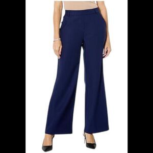 Antthony Women's Modern Essential Wide-Leg Pull-On Trouser Navy - Regular